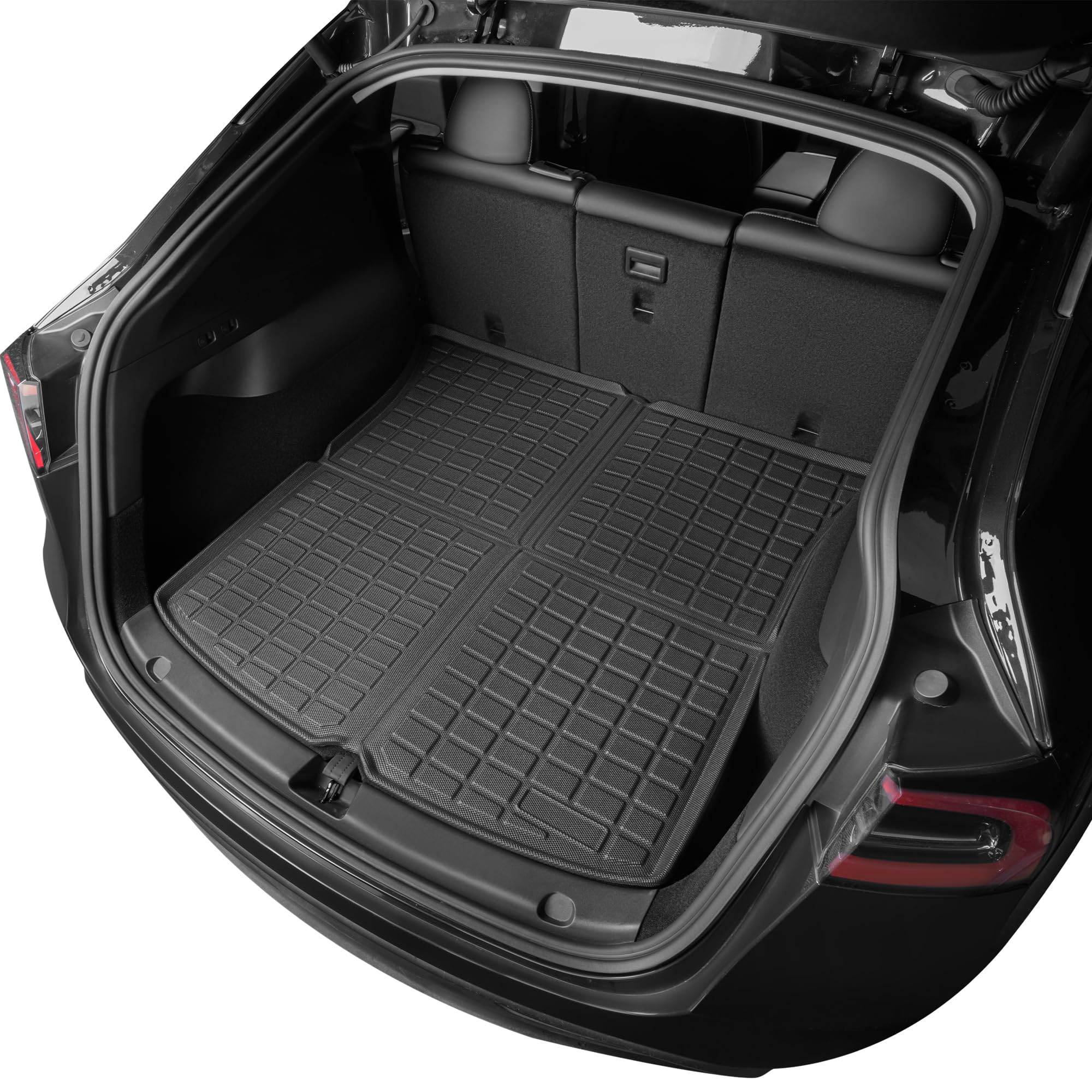 SUPER LINER Tesla Model Y 5 Seat 2021-2025 Floor Mats 6-Piece Set | Extra-Thick TPE All-Weather Floor & Cargo Liners | Pet & Child-Friendly Custom Fit Interior Accessories (Not Fit 7-Seat)